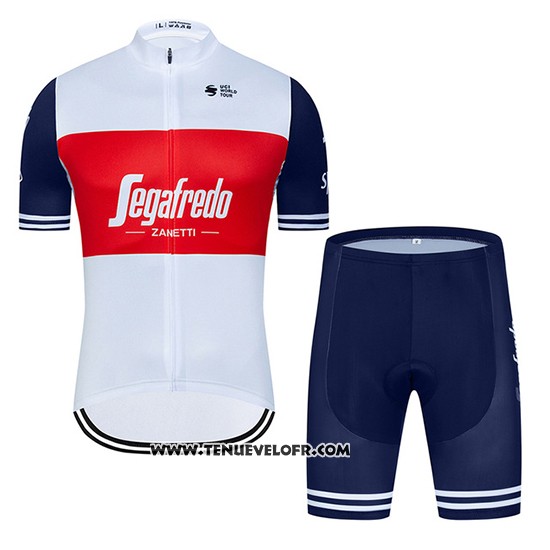 2020 Maillot Ciclismo Segafredo Zanetti Blanc Rouge Manches Courtes et Cuissard